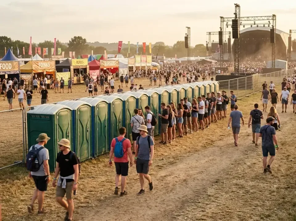music-festival-sanitation-row-004 — before and after result, Trusted Porta Potty & Dumpster Rentals in United States