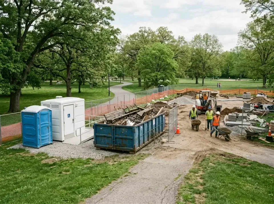 public-park-renovation-project-006 — recent job completion, Trusted Porta Potty & Dumpster Rentals in United States
